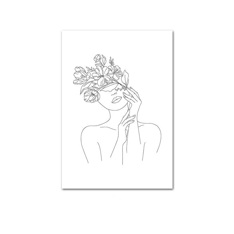 Abstract Botanical Canvas Drawing Style Home Decor - The Number 1 Things