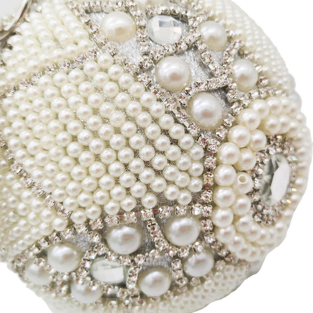 Plastic Round Pearl And Diamond Handbag - The Number 1 Things