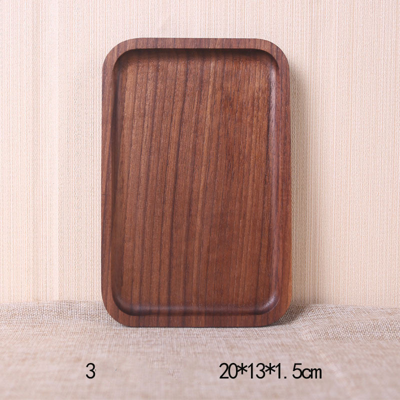 Japanese Style Wooden Black Walnut Rectangular Dinner Plate - The Number 1 Things