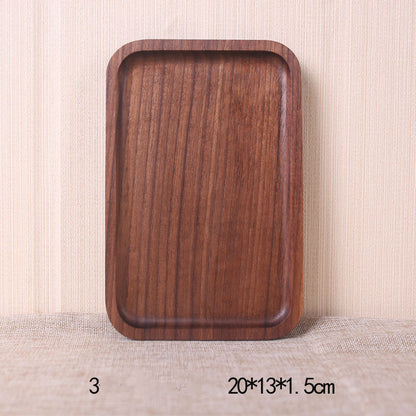 Japanese Style Wooden Black Walnut Rectangular Dinner Plate - The Number 1 Things