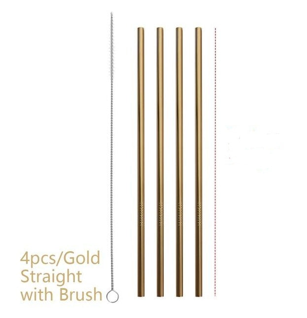 Colourful Reusable Stainless Steel Straws - The Number 1 Things