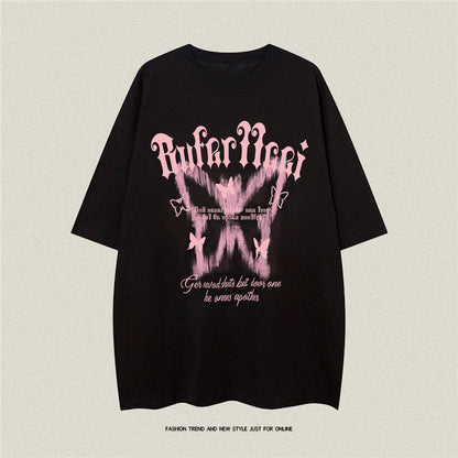 American High Street Butterfly Printed T-shirt For Men And Women - The Number 1 Things