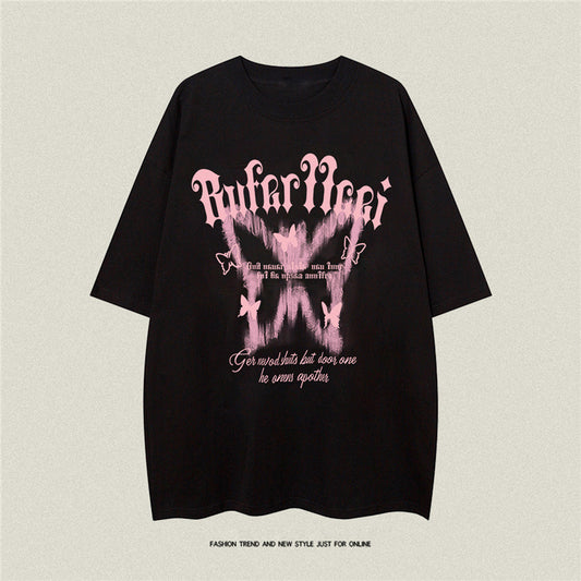 American High Street Butterfly Printed T-shirt For Men And Women - The Number 1 Things