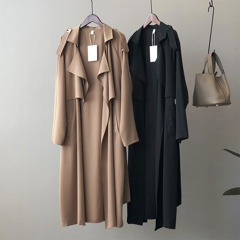 Elegant Long Trench Coat Women's Retro British Style - The Number 1 Things