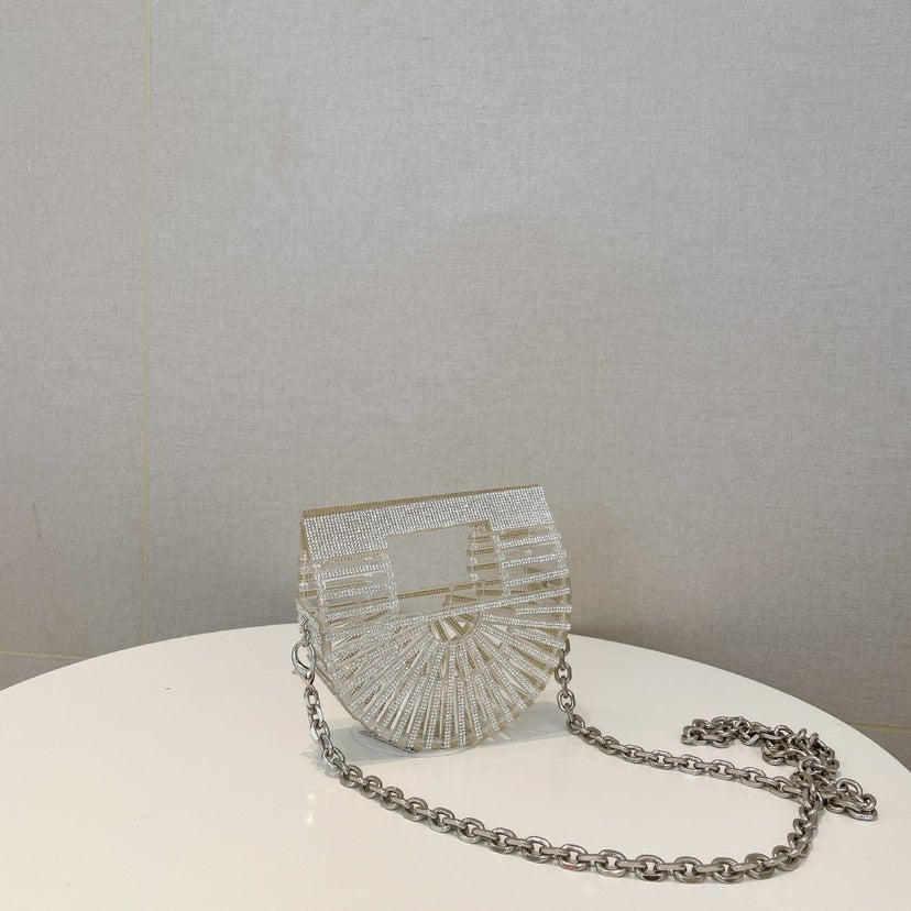 Rhinestone Rhinestone Acrylic Chain Vegetable Basket Crossbody Bag - The Number 1 Things