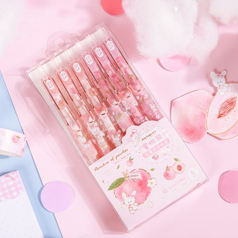 1PC Cute Gel Pens 0.5mm Kawaii Peach Strawberry - The Number 1 Things