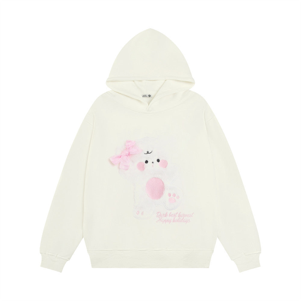 Bear Bow Decoration Hooded Bathroom