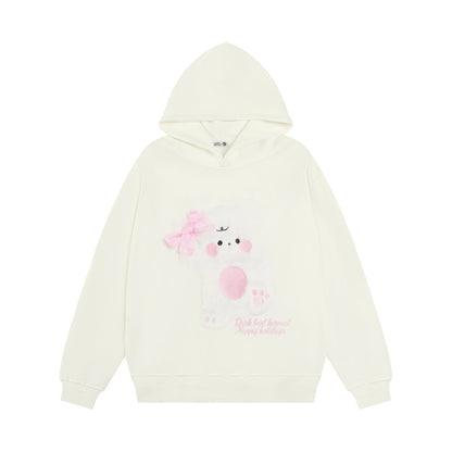 Bear Bow Decoration Hooded Bathroom