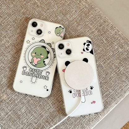 Cute Dinosaur Panda Magnetic Phone Case