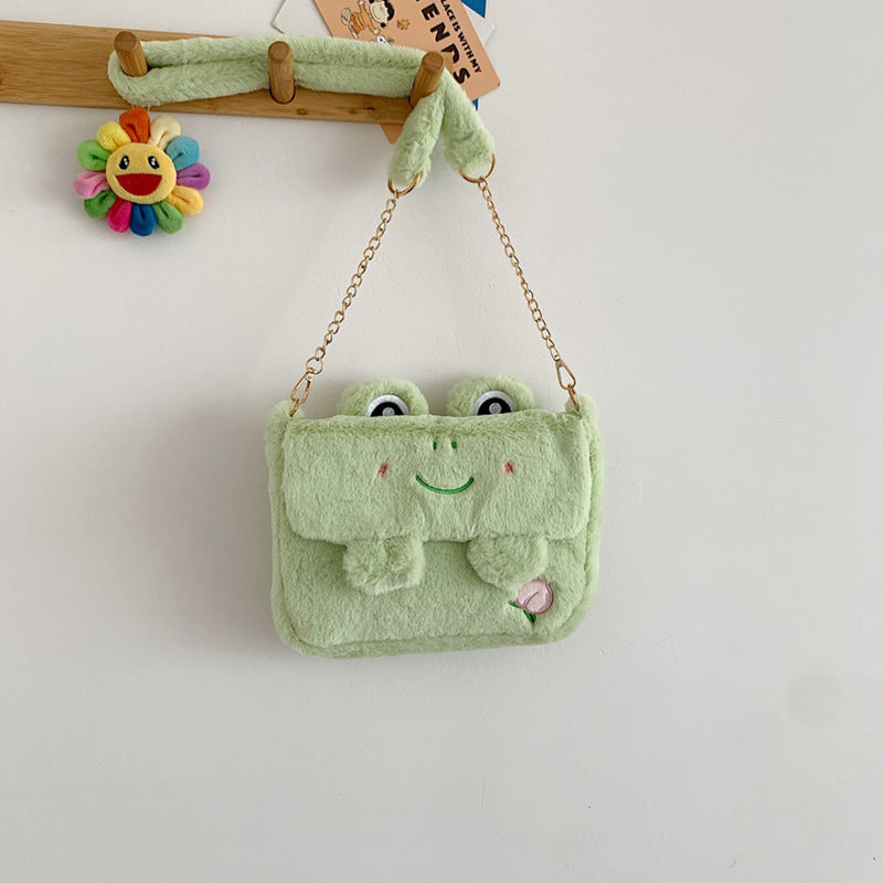Cartoon Embroidered Plush Crossbody Bag - The Number 1 Things