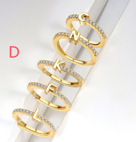 S925 Sterling Silver New Style Micro-inlaid Letters Ring - The Number 1 Things