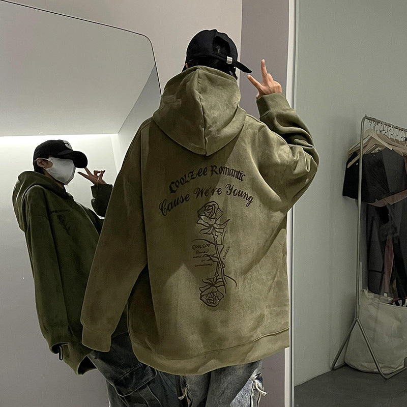 Women's Suede Hooded Sweater - The Number 1 Things