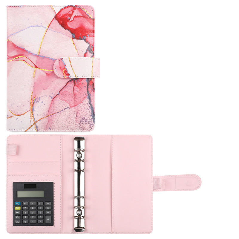 A6 Loose-leaf Binder Journal Book Notebook Leather PU 6 Hole Loose Spiral Calculator - The Number 1 Things
