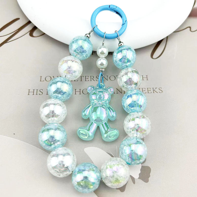 Burst Beads Luminous Bear Pendant Mobile Phone Charm - The Number 1 Things