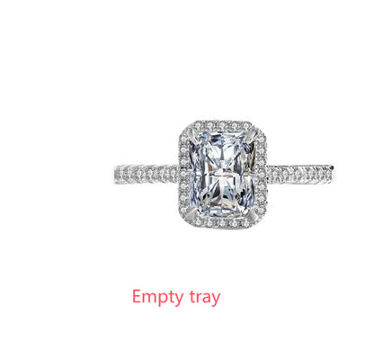 Women's Sterling Silver Moissanite Closed Ring - The Number 1 Things