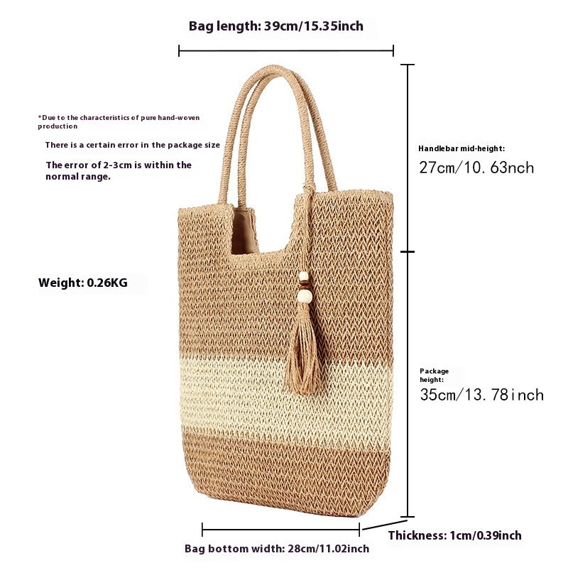 Woven Bag Women's Beach Travel Large Capacity Handbag - The Number 1 Things