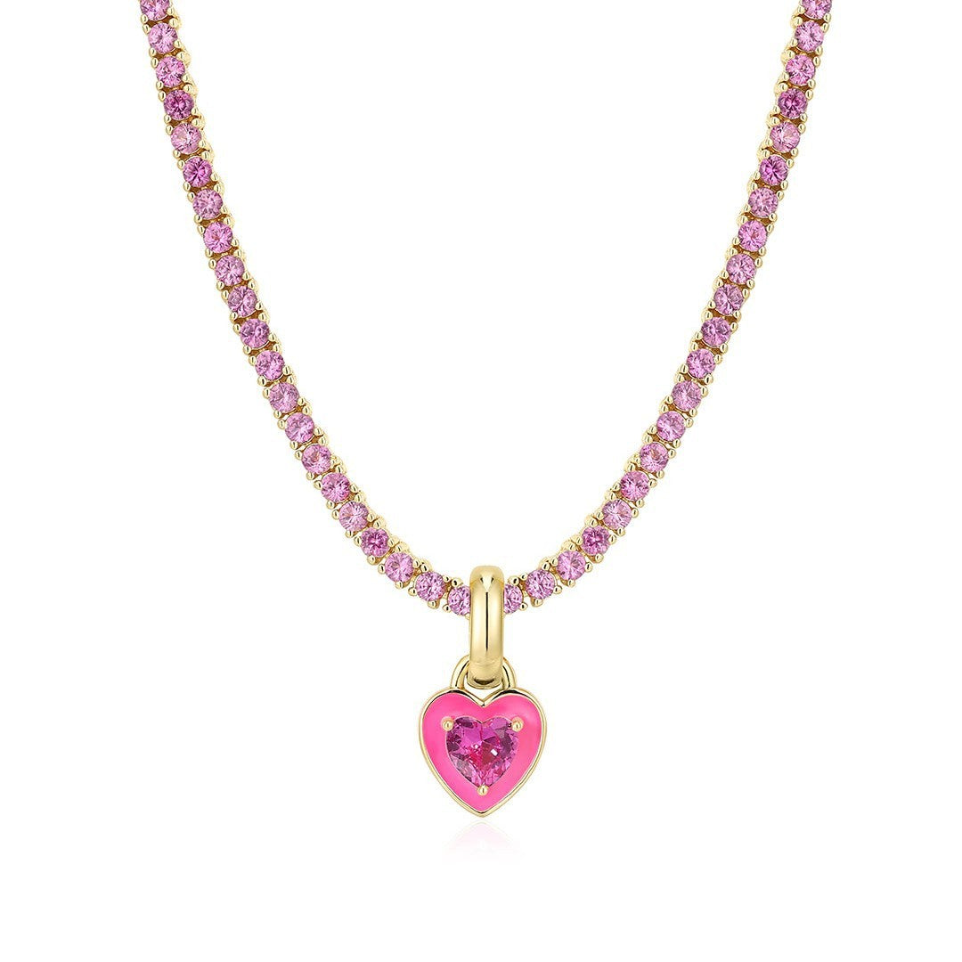 Female Beccarite Tennis Chain Color Zircon Necklace - The Number 1 Things