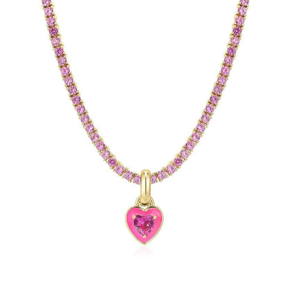 Female Beccarite Tennis Chain Color Zircon Necklace - The Number 1 Things