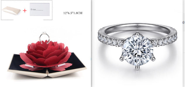Women's S925 Sterling Silver European And American Fashion Inlaid Zircon Ring - The Number 1 Things
