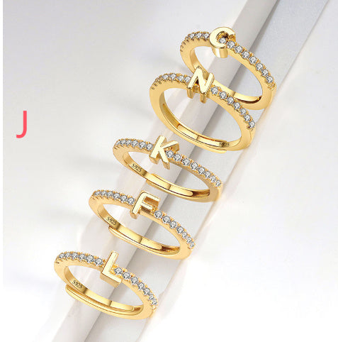 S925 Sterling Silver New Style Micro-inlaid Letters Ring - The Number 1 Things