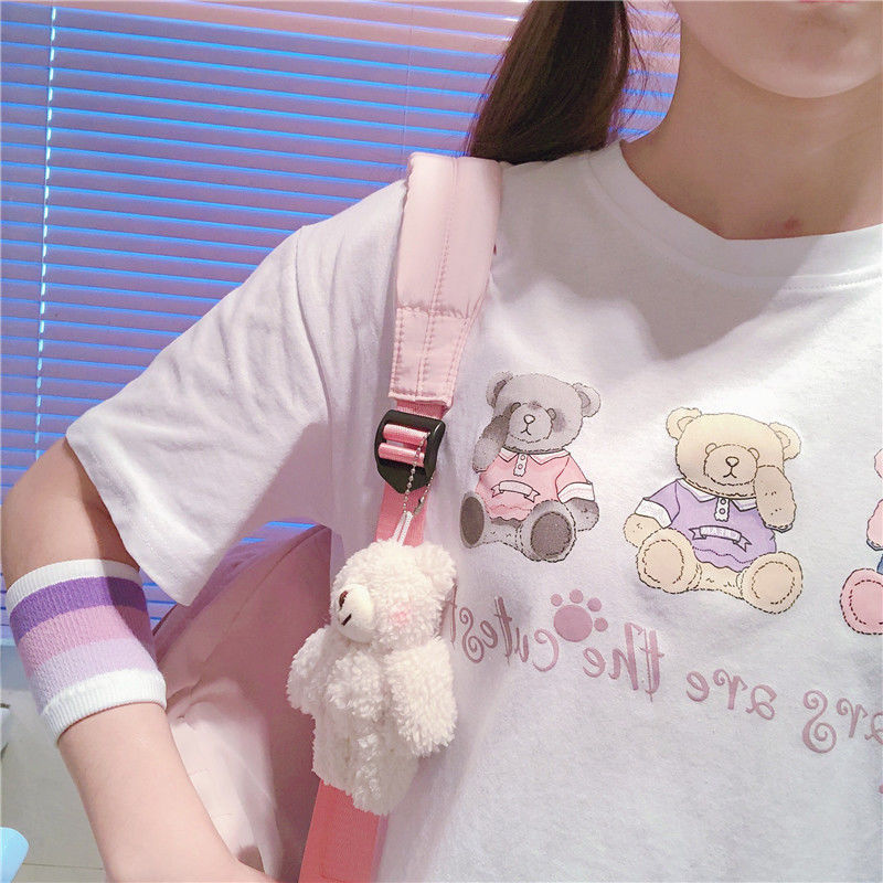 Bear print cute T-shirt