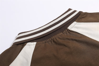 Fashion Men's Color Matching Raglan Short Sleeve Top