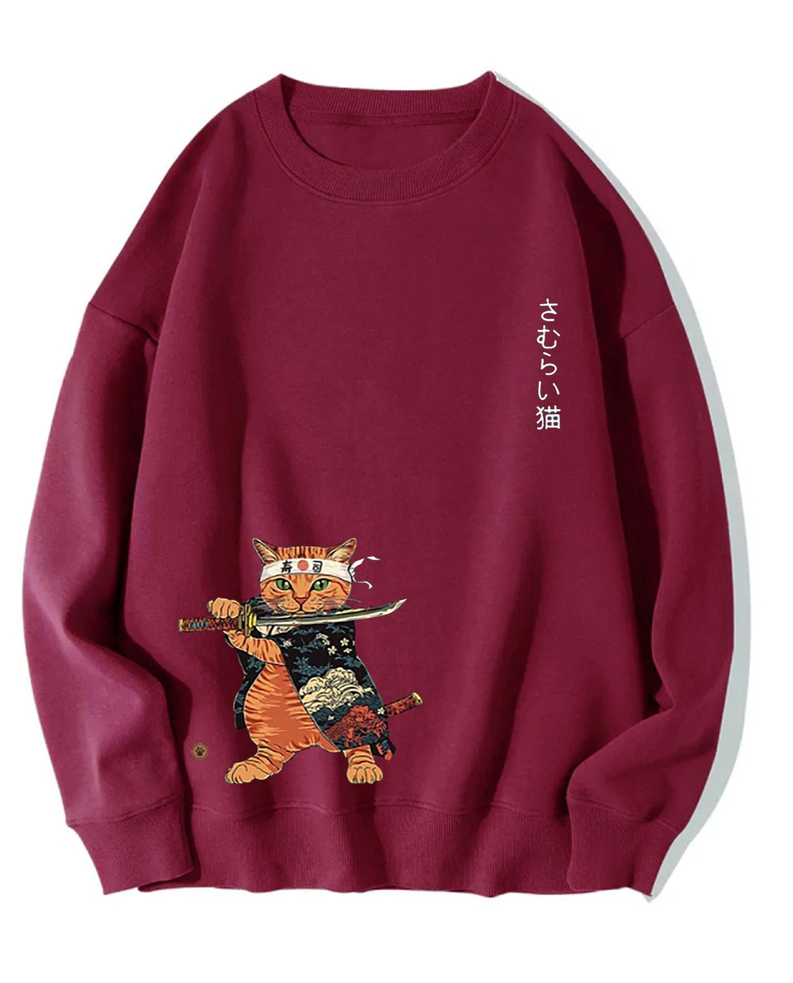 Japanese Style Large Cat Pattern Printed Round Neck Men And Women - The Number 1 Things