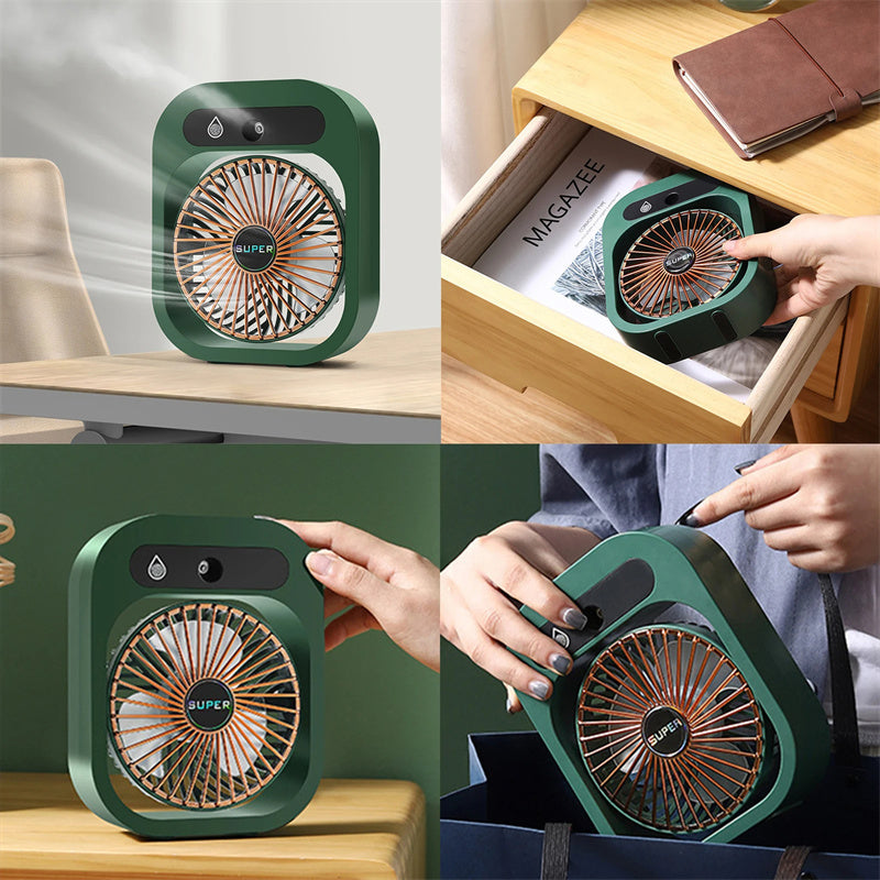Air Conditioning Fan Desk Misting Fan Air Cooler Cooling USB Rechargeable Humidifier Portable Spray Fan With 3 Wind Speeds Mist Fan For Home - The Number 1 Things