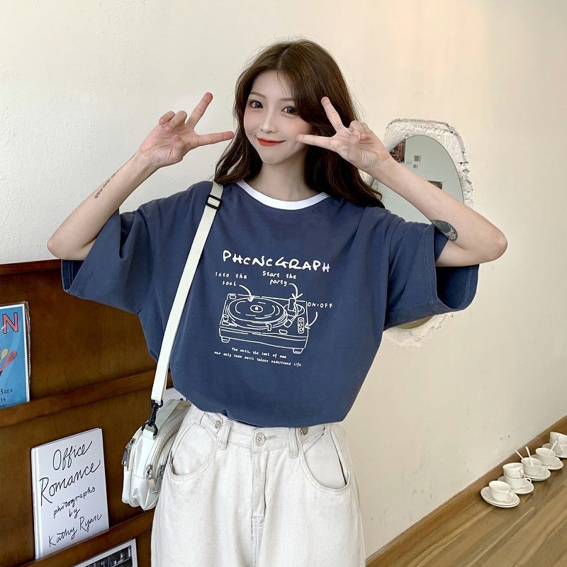 Japanese Style Girlish Style Cotton Short Sleeve T-shirt Women's New - The Number 1 Things