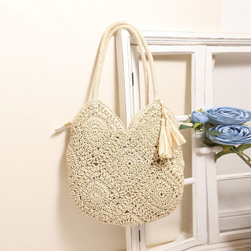 Hollow Tassel Straw Bag Large Capacity Shoulder Woven Bag - The Number 1 Things