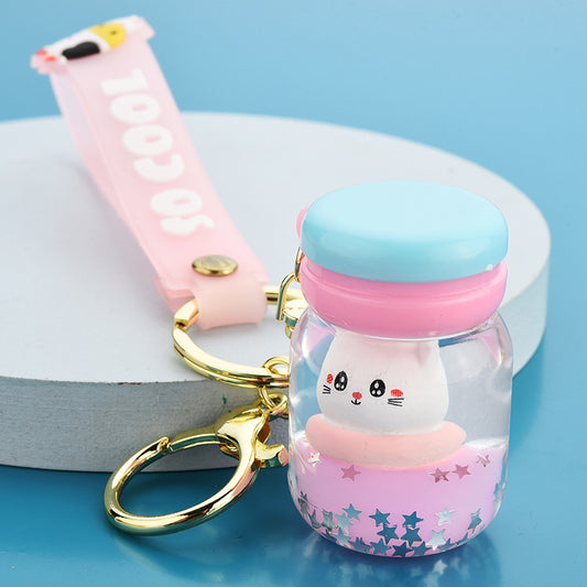 Floating Kitten Macaron Quicksand Keychain - The Number 1 Things