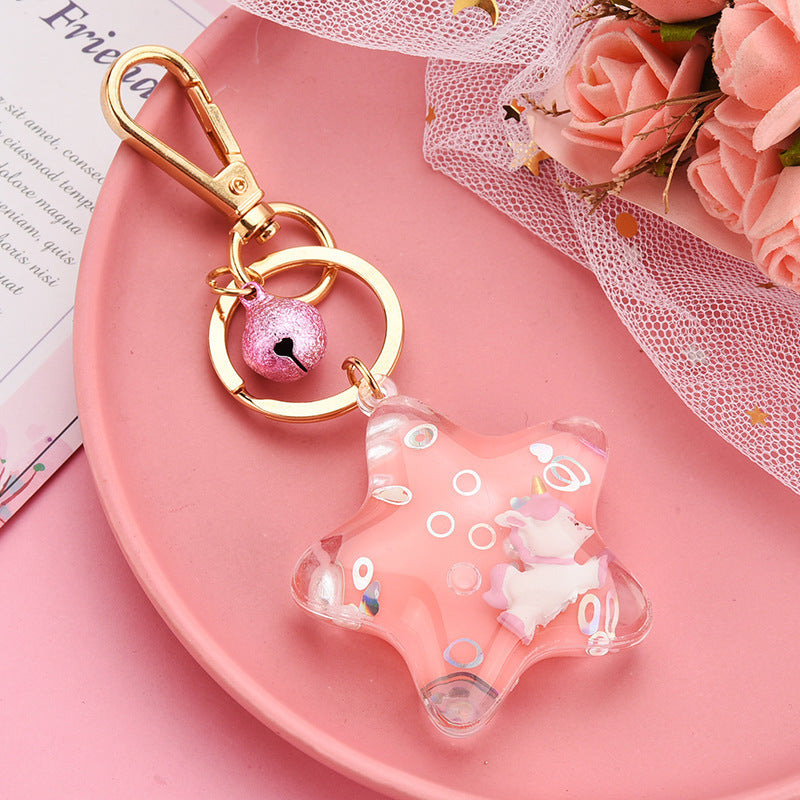 New Trendy Acrylic Five-pointed Star Keychain Boutique - The Number 1 Things