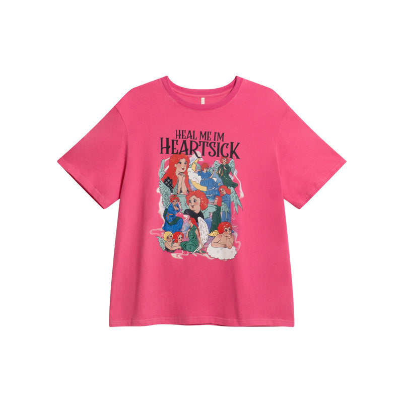 Women's New Loose And Slim Round Neck Printed Short Sleeve T-shirt - The Number 1 Things