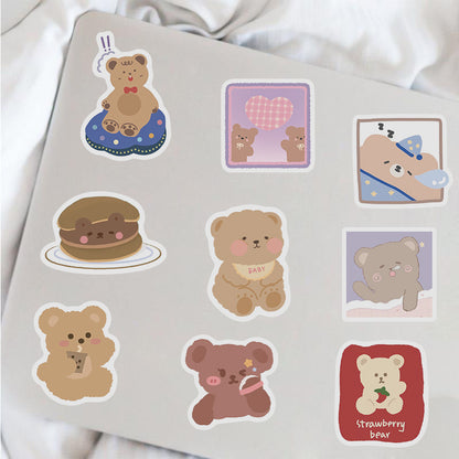 102 Cartoon Korean Bear Doodle Stickers