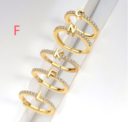 S925 Sterling Silver New Style Micro-inlaid Letters Ring - The Number 1 Things