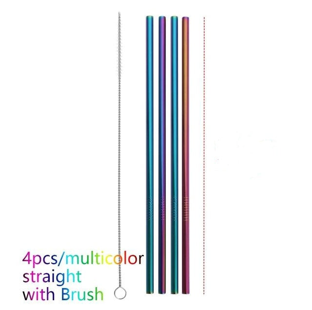 Colourful Reusable Stainless Steel Straws - The Number 1 Things
