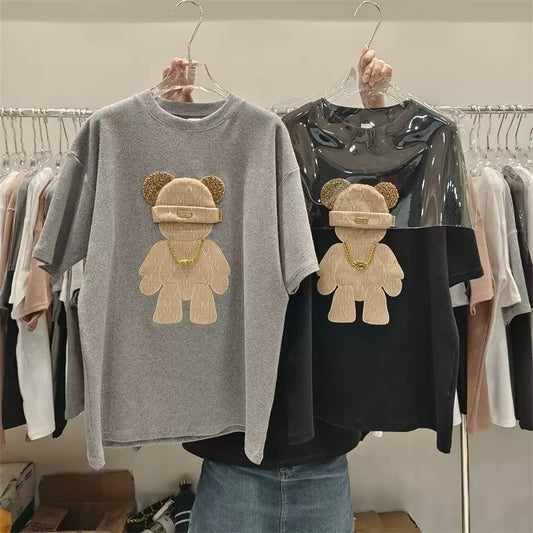 Cartoon Peplum Women's Printed Half Sleeve T-Shirt - The Number 1 Things