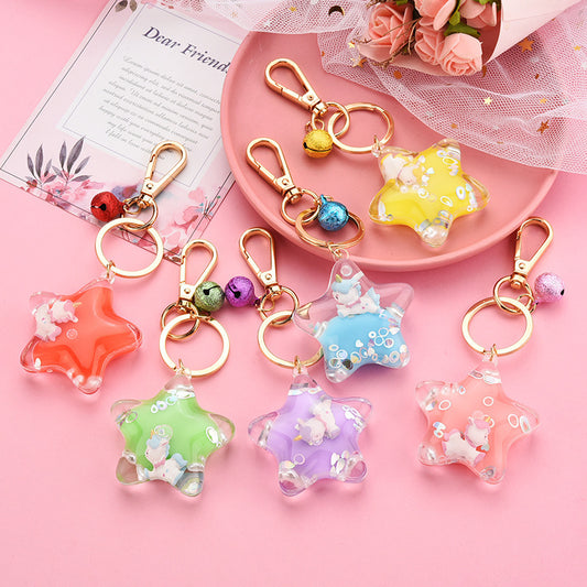 New Trendy Acrylic Five-pointed Star Keychain Boutique - The Number 1 Things