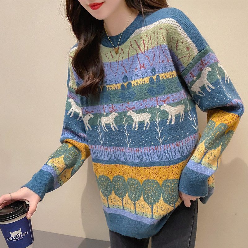 Women's Autumn And Winter Loose Knitted Sweater Top - The Number 1 Things
