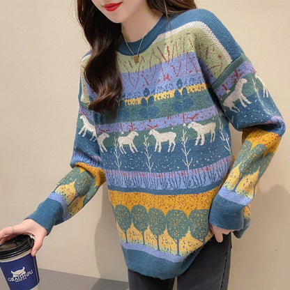 Women's Autumn And Winter Loose Knitted Sweater Top - The Number 1 Things