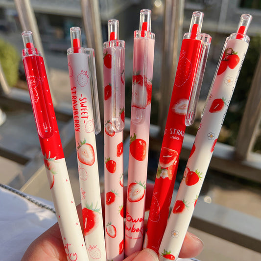 Box Press Pen Strawberry Girl Heart