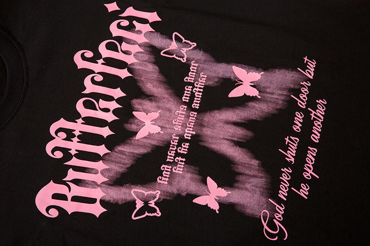 American High Street Butterfly Printed T-shirt For Men And Women - The Number 1 Things