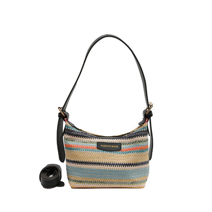 Fashion Color Contrast Woven Bag Women's Simple Shoulder Bag - The Number 1 Things