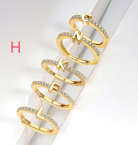 S925 Sterling Silver New Style Micro-inlaid Letters Ring - The Number 1 Things