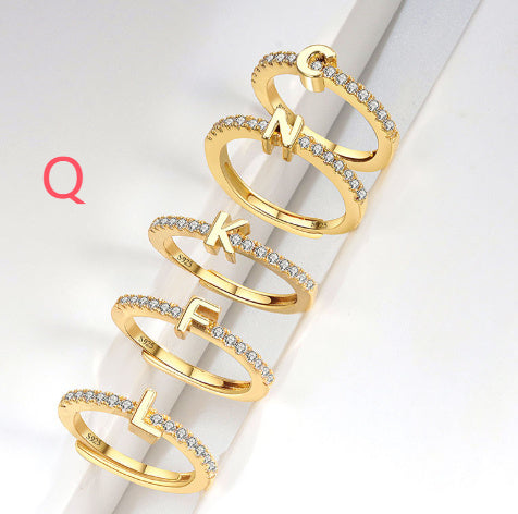 S925 Sterling Silver New Style Micro-inlaid Letters Ring - The Number 1 Things