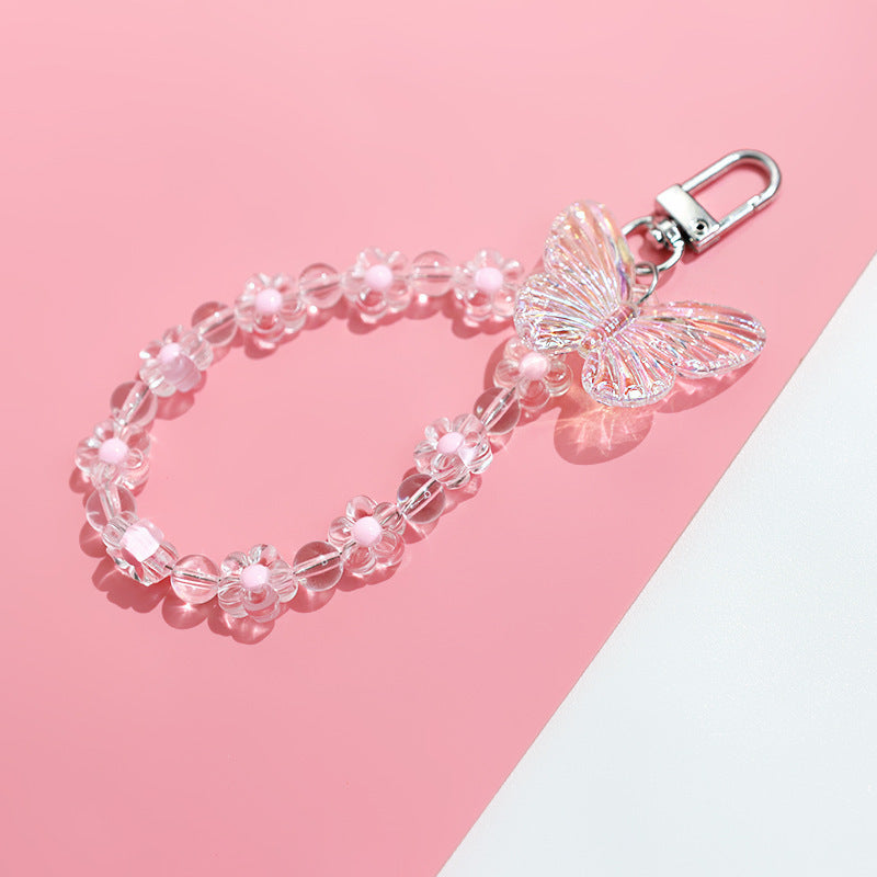 Pastoral Style Wireless Earphone Set Pendant Korean Version Floral Keychain - The Number 1 Things