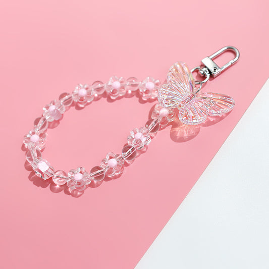 Pastoral Style Wireless Earphone Set Pendant Korean Version Floral Keychain - The Number 1 Things