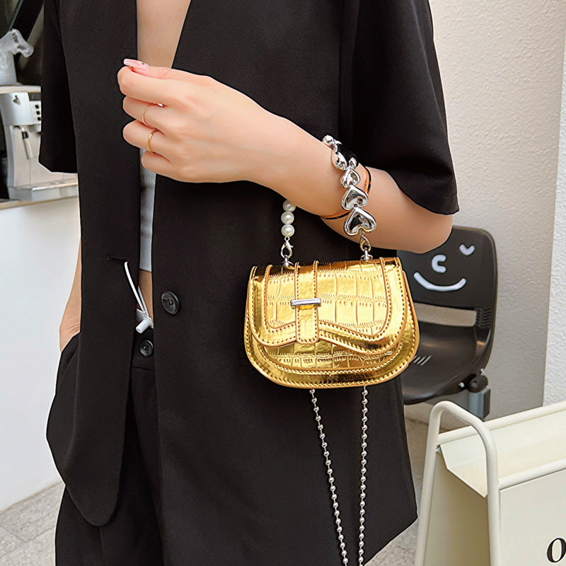 New Laser Pearl Tote Saddle Girl Mini - The Number 1 Things