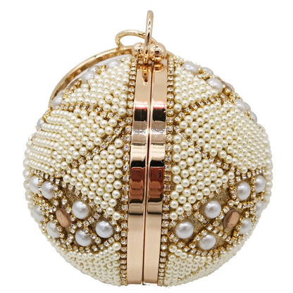 Plastic Round Pearl And Diamond Handbag - The Number 1 Things
