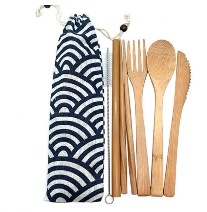 Bamboo Utensils Wooden Travel Cutlery Set Reusable Utensils With Pouch Camping Utensils Zero Waste Fork Spoon Knife Flatware Set - The Number 1 Things
